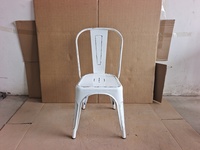 Chaise de restaurant en métal en gros, table et chaises d'extérieur en métal, chaises de salle à manger