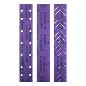 Disque abrasif en céramique violette multi-trous <span class=keywords><strong>de</strong></span> haute dureté, rectangulaire, 70*420 mm, épaisseur 1 mm, polissage manuel, réparation automobile, OEM - Product Image 1