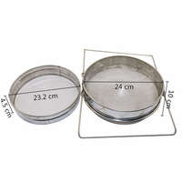 Passoire à miel en acier inoxydable, Double tamis à abeille, filtre à mailles, fournitures pour apiculteur, passoire pour seau
