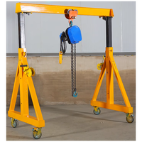 Mini-grue portative 5 tonnes avec palan électrique, moteur et commande au sol/à distance pour usage en construction
