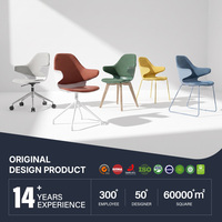 Chaise de salle à manger design avec base en aluminium, chaise de loisirs moderne, rembourrée, conforme ANSI/BIFMA X5.1-2017, pour solutions de projets de bureaux en usine