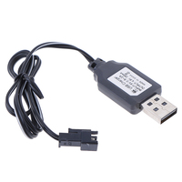 Chargeur USB pour batterie Li-ion 3.7V 550mA, câble de charge avec prise XH2.54/JST/SM 2P, charge rapide 3A, cuivre étamé