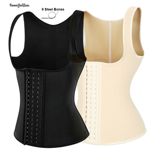 <span class=keywords><strong>Corset</strong></span> de maintien de la taille pour femmes en latex, brûleur de graisse du ventre, sous-poitrine, avec armatures en acier, body shaper avec bretelles - Product Image 1