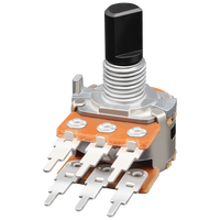 Potentiomètre rotatif à film de carbone modèle RD16 avec résistance de 20~200gf.cm pour contrôleur de volume et interrupteur
