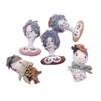 Appliques en tissu faites à la main en gros, motifs visage de femme vintage, patchs rembourrés pour vêtements, sacs fourre-tout, pinces à cheveux, couture, artisanat et décoration