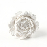 Diffuseur d'huiles essentielles en céramique parfumée en forme de fleur de pivoine blanche, vente en gros d'usine, pour diffuseur d'air de voiture