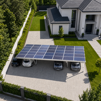 Système de montage solaire en aluminium anodisé pour carport, structure de support pour carport, utilisation commerciale et résidentielle