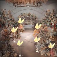 Élégante Décoration de Mariage, Ailes de Papillon Lumineuses, Accessoire Suspendu de Plafond pour Scène