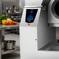 Machine à frire commerciale semi-automatique SEMIKRON SMK-TS-15L, cuve basculante robotisée, en acier inoxydable, équipement gaz/électrique