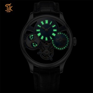 Montres squelette de luxe personnalisées OEM ODM avec indicateur jour/nuit 24 heures, mouvement automatique à volant d'inertie, montre-bracelet mécanique - Product Image 4