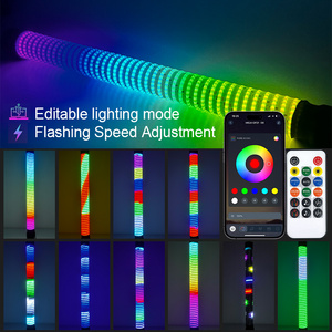 Stokta APP RGB APP uzaktan kumanda ile Spiral Cob kırbaç ışıkları kovalayan, ATV UTV kamyon için <span class=keywords><strong>2.2</strong></span> inç LED yağ kırbaç işık - Product Image 6