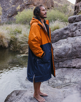 Robe de bain imperméable à capuche en polyester recyclé, séchage rapide, style color block, personnalisable pour la natation et le surf