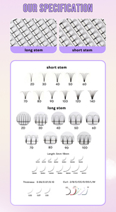 SP EYELASH Extensions <span class=keywords><strong>de</strong></span> <span class=keywords><strong>cils</strong></span> <span class=keywords><strong>Volume</strong></span> <span class=keywords><strong>Russe</strong></span> 3D <span class=keywords><strong>5D</strong></span> 12D, tiges courtes et longues, base pointue Superroot, bouquets <span class=keywords><strong>de</strong></span> <span class=keywords><strong>volume</strong></span> préfabriqués - Product Image 5