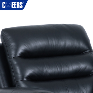 Manwah Cheers Phong Cách Châu Âu 2 + 2 + 1 Sang Trọng Phòng Khách Sofa Đặt Đồ Nội Thất Ngồi Có Thể Ngả Cắt Sofa Hiện Đại Da Màu Đen Đi Bộ - Product Image 4