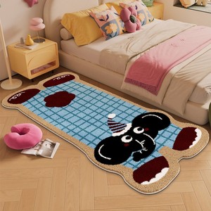 Tappeto Moderno Rotondo Semplice e Astratto, Realizzato a Macchina, Antiscivolo, per Soggiorno, Camera da Letto e Comodino - Product Image 1