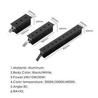 Lampu Grille LED Anti-Silau Modern untuk Kantor Rumah, Kecerahan Tinggi, Ramah Lingkungan 2W-20W