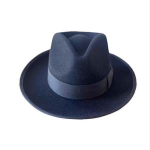ND094 Sombrero Judío de Fieltro de Lana, Sombrero Fedora de Lana para Adulto, Gorras de Lana para Caballero, Sombrero Steampunk - Product Image 3