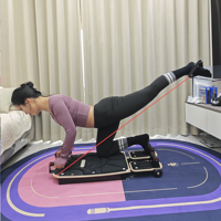 Reformer Pilates compact en bois d'érable, durable, portable et réglable, pour entraînement à domicile, entraîneur de glisse pour le gainage et outil de modelage corporel