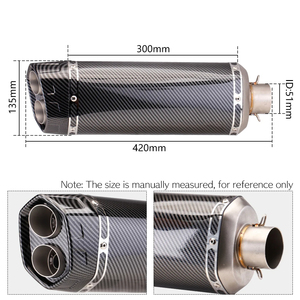 Pot d'échappement universel 51 mm pour moto, <span class=keywords><strong>scooter</strong></span>, NMAX, R3, NC750X, CBR650, Force155, <span class=keywords><strong>TMAX</strong></span> 500, ZX6R, R1, S8 - Product Image 2