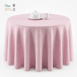 Mantel de Poliéster Jacquard Damasco Grueso Negro de 6 pies, Impermeable y Ecológico, para Catering, Banquetes, Bodas y Fiestas - Product Image 1