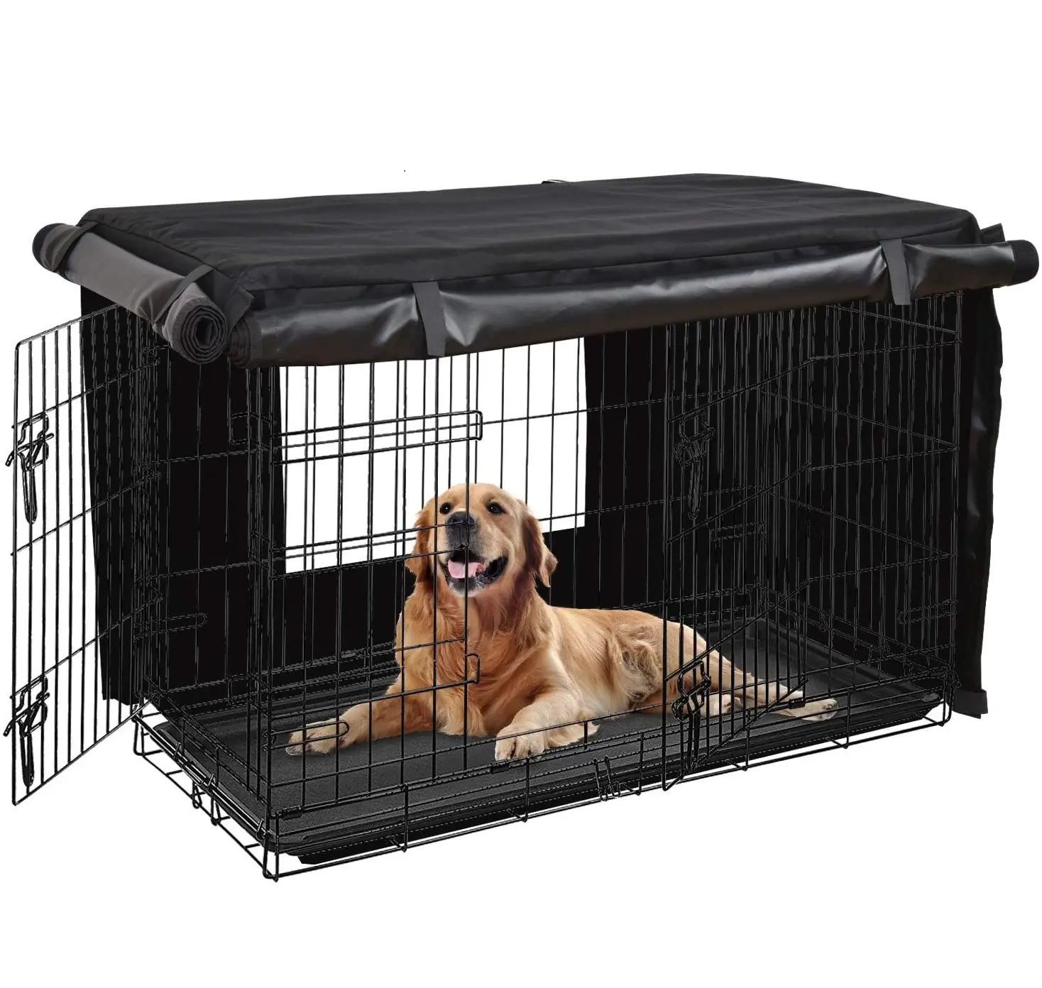 Cubierta de jaula para mascotas, jaula para perros, resistente al agua, ligera, 210D oxford