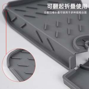 Fábrica al por mayor 3 colores personalizado cocina grifo absorbente estera fregadero protector contra salpicaduras grifo de silicona estera de secado - Product Image 4