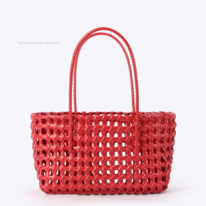 Nuevo Bolso Cesta de PVC Tejido con Diseño Hueco Mediano para Mujer, Ideal para Viajes de Ocio, Vacaciones en la Playa y Uso Diario Informal - Tanjing - Product Image 6