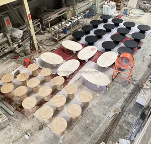 Độc đáo đá cẩm thạch tự nhiên calacatta Viola bàn đá cẩm thạch cho phòng khách trang trí plinth thấp Bàn cà phê đá cẩm thạch khối Bàn cà phê - Product Image 6