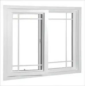 Ventana de ahorro de energía para EE. UU. PVC ventana abatible ventana de vidrio precio de fábrica