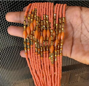 Catena di Perline da Vita in Vetro Cristallo Stile Bohemien di Lusso, Misura Grande, Perline Africane del Ghana da Donna, Vendita all'Ingrosso - Product Image 2