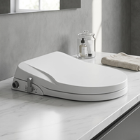 Accessoire de bidet mécanique en plastique PP, double buse autonettoyante, forme en D, hygiénique, installation facile DIY, pour amélioration de salle de bain