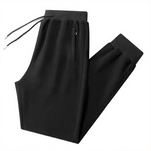 Pantalones Deportivos Personalizados de Alta Calidad con Logotipo para Hombre, de Algodón, para Gimnasio, Resistentes al Viento, Transpirables, de Felpa, Lisos, Teñidos, de Frente Plano y Cintura Media - Product Image 4