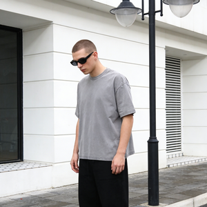 T-shirt vintage pour homme en polyester/coton de haute qualité, 260g, coupe classique, délavé à l'acide, design vierge personnalisable - Product Image 1