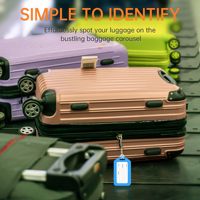 Etiquetas de Equipaje JIANJI Personalizadas en PVC, Modernas, Suaves y Duraderas, con Patrón Sólido, Impermeables y Portátiles para Maletas, Mochilas y Bolsos