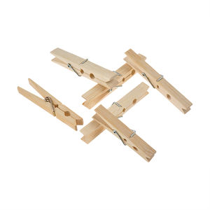 天然木 環境に優しい ヨーロッパスタイル キッチン物干しラック 強力グリップ 多機能フックタイプ バッグクリップ 木製 - Product Image 1