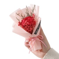 Bouquet de Fleurs Séchées Mini Savon, Tournesols Artificiels, Oeillets, Cadeau de Noël Saint-Valentin pour Femmes et Filles