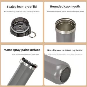 Vente en gros de gobelets à café en acier inoxydable à double paroi avec logo <span class=keywords><strong>personnalisé</strong></span>, avec couvercle, en 350 ml et 450 ml, pour le bureau et les voyages - Product Image 4