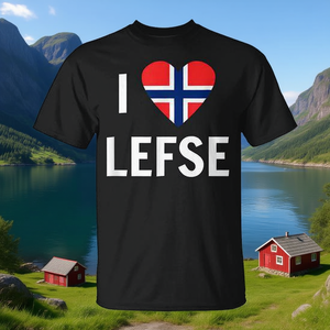 Maglietta promozionale norvegese I Love Lefse - Product Image 3