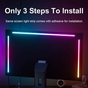 แถบไฟสำหรับเล่นเกมสร้างบรรยากาศ, แถบไฟ RGB จอภาพ LED ไฟหลังสำหรับเล่นเกมคอมพิวเตอร์ - Product Image 6