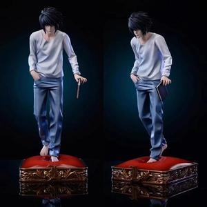 Statua Manga da 30CM, Figurina <span class=keywords><strong>Death</strong></span> <span class=keywords><strong>Note</strong></span> <span class=keywords><strong>L</strong></span> Lawliet con Due Mani Intercambiabili, Modello da Collezione in PVC, Giocattolo Anime, Regalo - Product Image 5