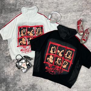 6679/Giacca <span class=keywords><strong>Oversize</strong></span> da <span class=keywords><strong>Donna</strong></span> con Cappuccio, Ricamo Cartoon e Graffiti, Preferita dai Fan, per Uso Quotidiano, Vendita Diretta dalla Fabbrica - Product Image 2