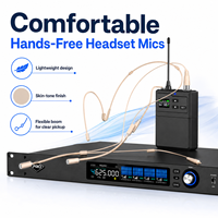 Système de microphone sans fil à quatre canaux UHF SPQ4-T Pro, adapté aux conférences, aux spectacles sur scène