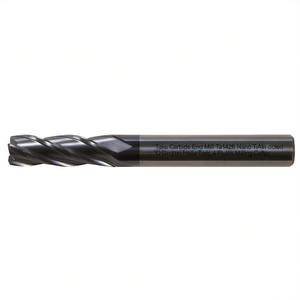 Fresa de carburo Ttake Ta1426 con recubrimiento Nano TiAln, helicoidal de 30 grados, tórica, 4 filos - Product Image 2