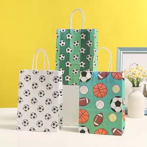 Bolsas de Regalo de Papel KM con Diseño de Fútbol, Bolsas de Regalo con Estampado de Fútbol para Niños, Celebración de Juegos, Decoración de Fiestas Deportivas - Product Image 2