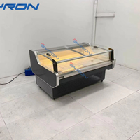 Enfriador de Exhibición de Bajo Consumo con Enfriamiento Estático y Directo, Sin Escarcha, para Carne Fresca, con 2 Puertas