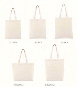 Bolsas de Compras Reutilizables de Lona de Algodón Blancas y Negras, Ecológicas, Grandes, para Libros y Comestibles, con Logotipo Personalizado, para Regalos, Venta al Por Mayor - Product Image 4