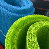 Tapis en mousse PVC à fils de soie de couleur unique ou mixte, diamètre 0,4-1,1 mm, ferme, clouté, sans support, pour revêtement de sol antidérapant de marché
