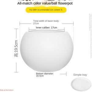 Pot <span class=keywords><strong>de</strong></span> fleurs sphérique en soie créatif <span class=keywords><strong>de</strong></span> luxe à entrée simple, résistant à la corrosion, pour <span class=keywords><strong>salon</strong></span> - Product Image 6