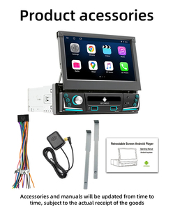 1din <span class=keywords><strong>Android</strong></span> <span class=keywords><strong>7</strong></span> "Đài phát thanh xe HD màn hình có thể thu vào <span class=keywords><strong>GPS</strong></span> navigation MP5 Player với AUX in/FM/wifi cho bảng điều khiển - Product Image 6