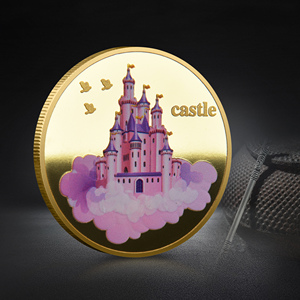 Venta al por mayor de monedas conmemorativas de metal personalizadas China monedas de desafío de metal de dibujos animados personalizadas <span class=keywords><strong>Cenicienta</strong></span> zapato de cristal - Product Image 4